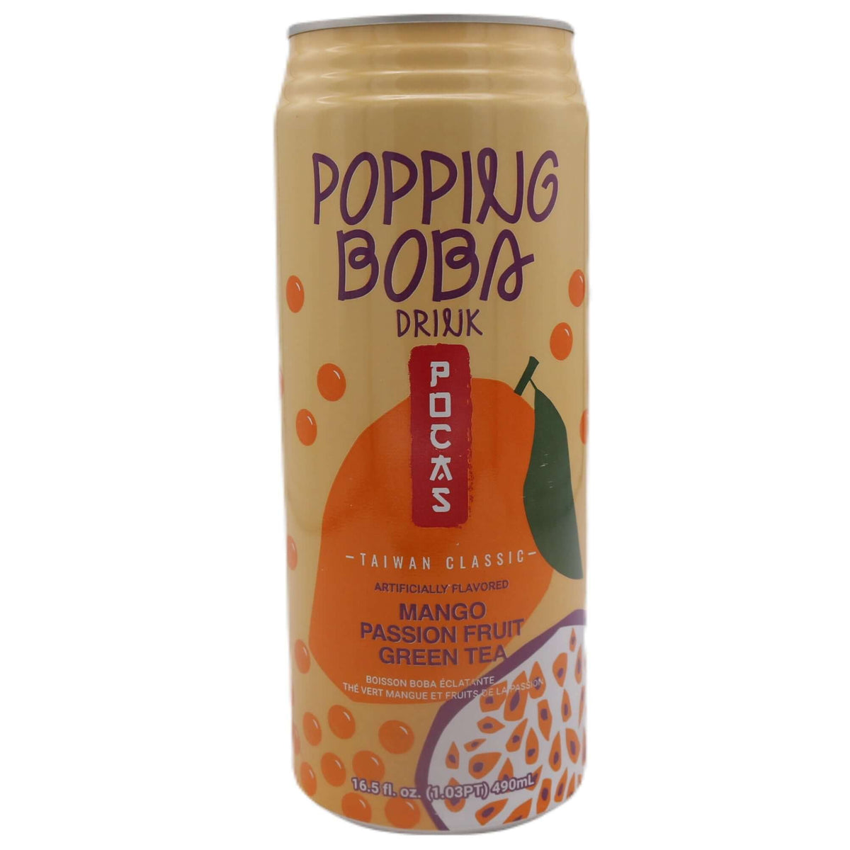 Pocas Popping Boba Mango Passion Fruit 490ml