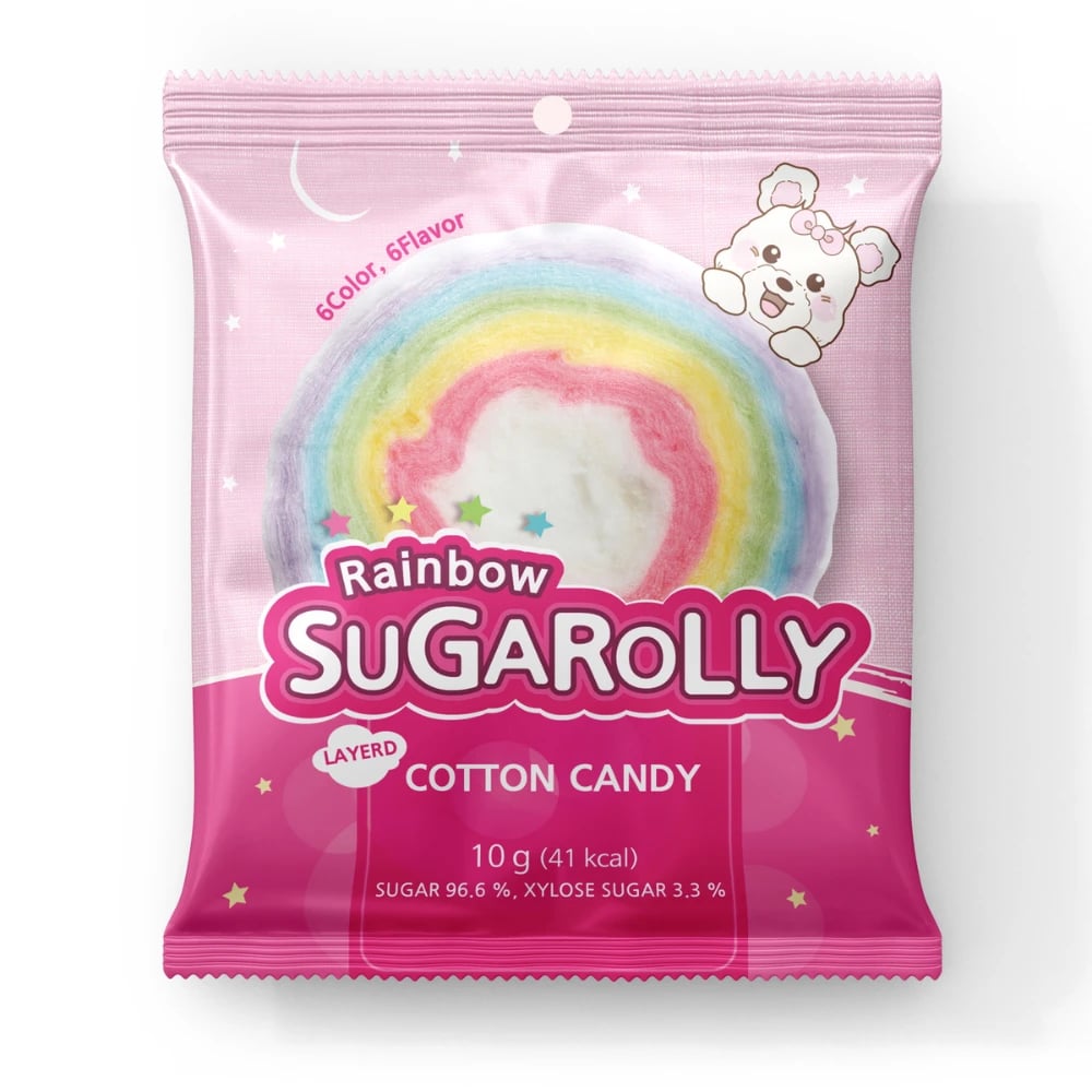 Rainbow Sugarolly Layerd Cotton Candy 100g