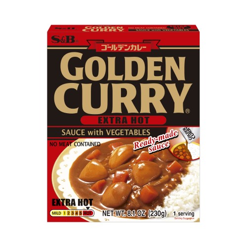S&B Golden Curry Sauce With Vegetables Extra Hot 230g