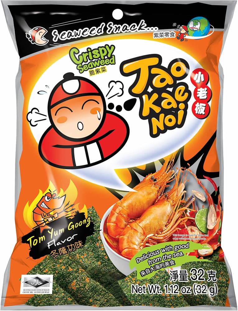 Taokaenoi Crispy Seaweed Snacks Tom Yum Goong 32g