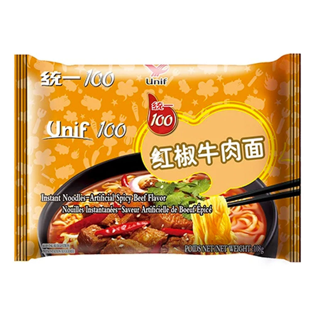 Unif 100 Artificial Spicy Beef Bag 108g