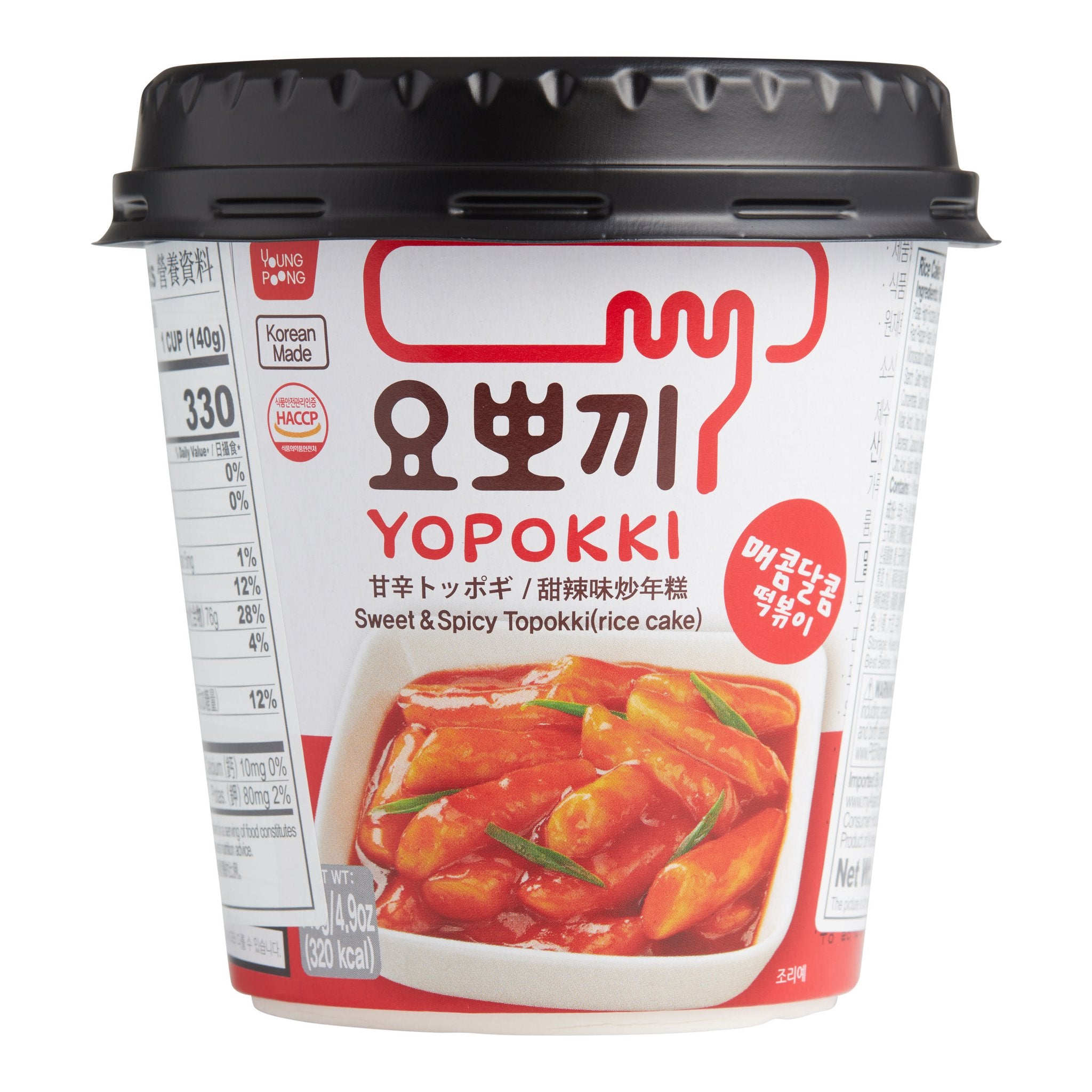 Yopokki Sweet & Spicy Topokki Cup 140g